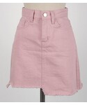 STYLENANDA | アンバランスカットオフコットンミニスカート(裙子)
