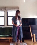 TOUJOURS | TOUJOURS 藍染小花ワンピース(洋裝)
