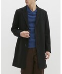 GU | ウールブレンドチェスターコート(西裝大衣)