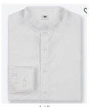 UNIQLO | エクストラファインコットンブロードスタンドカラーシャツ（長袖）(襯衫)