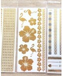 Gold-color pattern stickers | 
