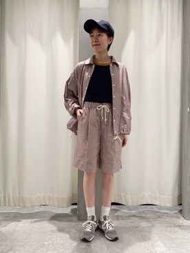 Dot＆StripesCHILD WOMAN.atelier｜O-ishi使用「CHILD WOMAN（80/2超長綿オックス スピンドルシャツブルゾン）」的時尚穿搭