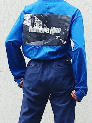 Noriko Kikuchi使用「Hombre Nino（Hombre Nino L/S PRINT TEE（STASH））」的時尚穿搭