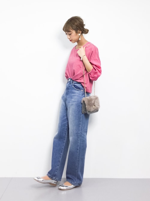 ZOZOTOWNteraさんのデニムパンツ「ハイウェストデニム(FREAK'S STORE|フリークスストア)」を使ったコーディネート