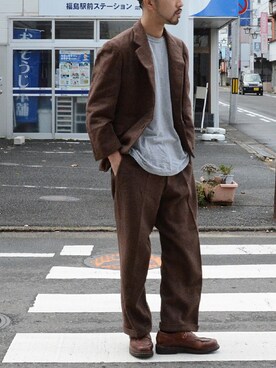 FUNS_FUKUSHIMA使用「VINTAGE（セットアップ ヴィンテージ ウール スーツ 50年代 ジャパン）」的時尚穿搭