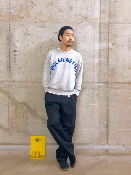 Matsuda Koichi使用「Dickies（【Dickies/ディッキーズ】別注コットンツイルワイドパンツ）」的時尚穿搭