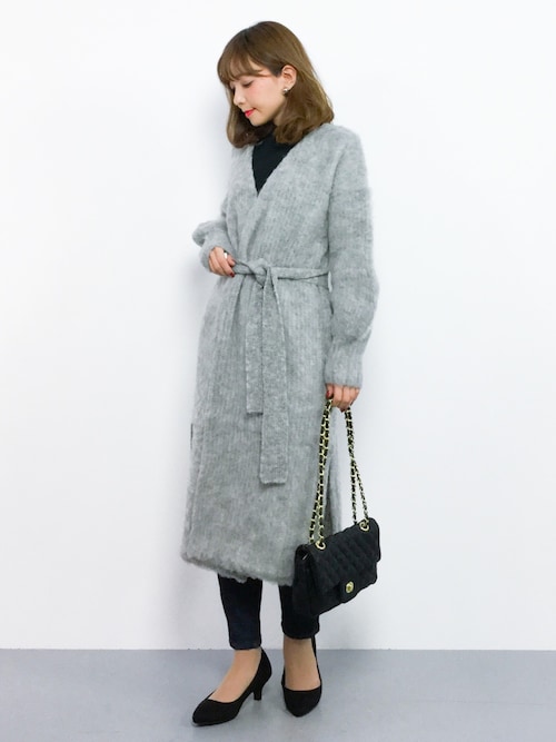 ZOZOTOWNayumi ;)さんのカーディガン「《WEB限定》シャギーロングカーディガン◆(SLOBE IENA|スローブイエナ)」を使ったコーディネート