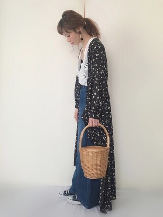 Alice* is wearing who's who Chico "花柄前開きマキシOP"