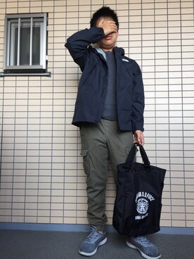 Zentaro is wearing THE NORTH FACE