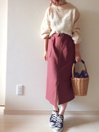 chako is wearing TRUNO by NOISE MAKER "ポケットタイトスカート"