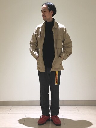 Keisuke Osuka使用「BEAUTY&YOUTH UNITED ARROWS（BY ウォッシャブル  アゼ タートルネック ニット）」的時尚穿搭