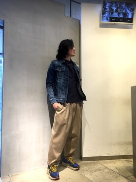 B'2nd 上野｜yk@使用「surt（SURT（サート）BLUEリメイクジャケット）」的時尚穿搭