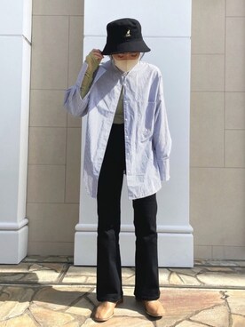 OVERRIDE 舞浜 イクスピアリ｜aki使用「UNE MANSION（シースルーカフスシャーリングハイネックインナーカットソー）」的時尚穿搭