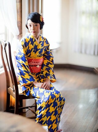 KIMONOMACHI使用「KIMONOMACHI（京袋帯　朱赤ストライプに桐）」的時尚穿搭