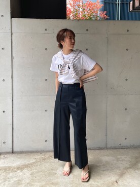 CAPRICIEUX LE'MAGE｜shino hayasaki使用「CAPRICIEUX LE'MAGE（デザインタックチノパンツ）」的時尚穿搭