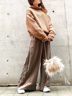 LIFE's代官山店｜Haruka使用「TODAYFUL（ロウゲージハイネックニット）」的時尚穿搭
