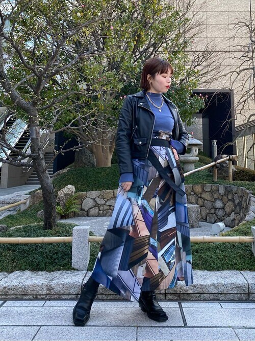 mizuho使用「UNITED TOKYO（ラムダブルライダース）」的時尚穿搭