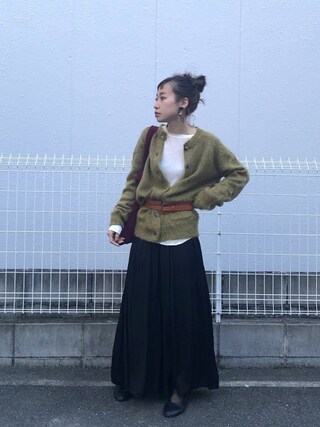 SHIZUKA使用「TODAYFUL（シャギーモヘアカーディガン）」的時尚穿搭