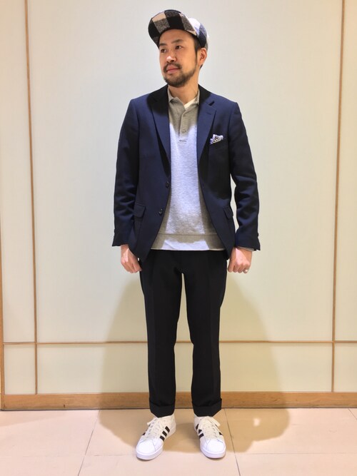 Ikuo Mitani使用「BEAMS PLUS（BEAMS PLUS / コットン ポロシャツ）」的時尚穿搭