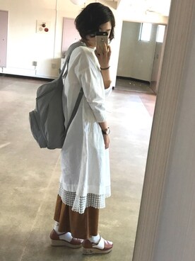 gankoちゃん使用「studio CLIP（ハイツイストクロス裾レースワンピース）」的時尚穿搭