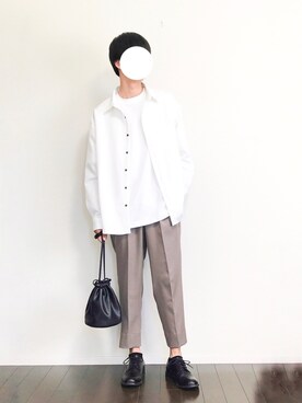 Ayumi使用「MONO-MART（オーバーサイズTRストレッチレギュラーカラーシャツ L/S(MONO-MART)2020SPRING）」的時尚穿搭