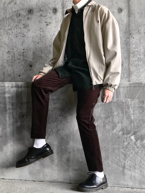 カケルさんの「Dr.Martens ドクターマーチン 1461Z 3EYE GIBSON SHOE 3ホール ギブソン シューズ 11838002 BLACK(Dr.Martens)」を使ったコーディネート