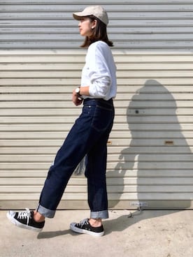 たろ☺︎さんのスニーカー「CONVERSE / JACK PURCEL(CONVERSE|コンバース)」を使ったコーディネート