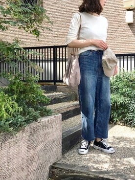 たろ☺︎さんのスニーカー「CONVERSE / JACK PURCEL(CONVERSE|コンバース)」を使ったコーディネート