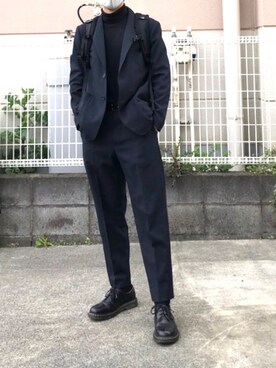ryosuke 使用「ユニクロ（テーラードジャケット）」的時尚穿搭