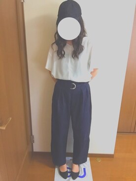 Mii is wearing GU "（GU）フレアープルオーバー（半袖）"