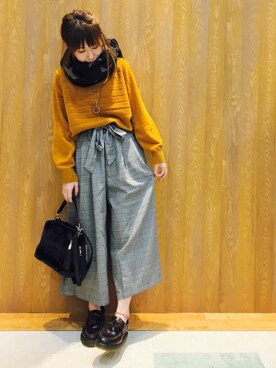 SHOO・LA・RUE｜Maaaki使用「DRESKIP（モールお袖ボリュームニット）」的時尚穿搭