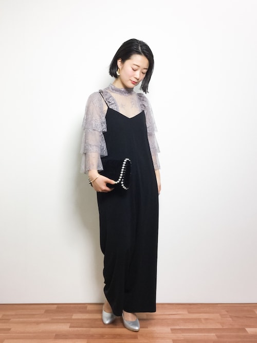 結婚式黒ドレスコーデ