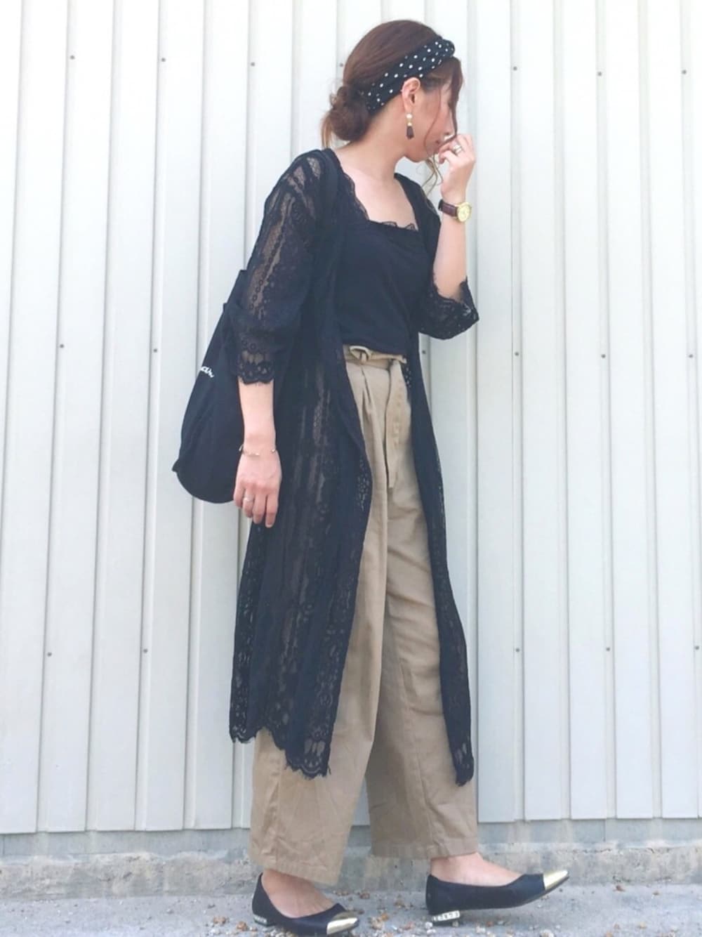 ×黒ロングレース=シックに◎