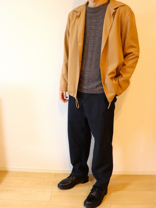 HiroAki使用「STUDIOUS（ストレッチシャイニーコーチジャケット）」的時尚穿搭