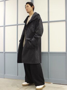 Maison MIHARAYASUHIRO(MIHARAYASUHIRO OSAKA)使用「FIT MIHARAYASUHIRO（【FIT】ビッグフーデットコート/Big Fooded Coat）」的時尚穿搭