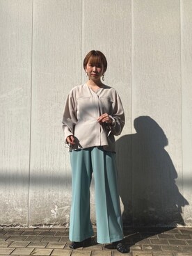 UNITED TOKYO EC事業部｜Haruka Kimura 🕊使用「UNITED TOKYO（ドラフトノーカラーブルゾン）」的時尚穿搭