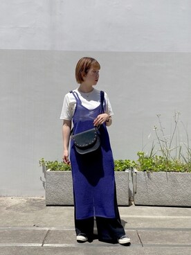 UNITED TOKYO EC事業部｜Haruka Kimura 🕊使用「UNITED TOKYO（バックオープン キャミワンピース）」的時尚穿搭