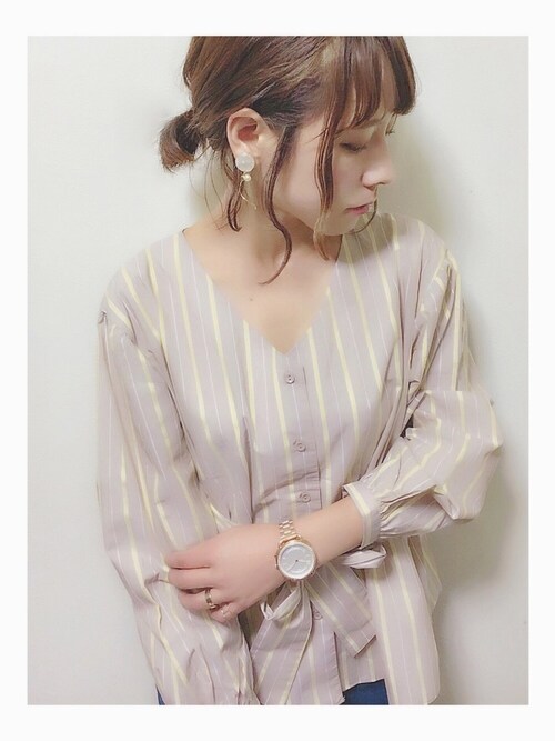 yumi. is wearing FOSSIL "【HYBRID SMARTWATCH】Q ACCOMPLICE　FTW1208"
