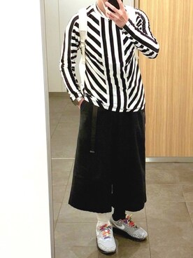 ウラステ使用「Onitsuka Tiger × ANDREA POMPILIO（オニツカタイガー ロングスリーブ　Tシャツ LS T-SHIRT (2181A035)）」的時尚穿搭