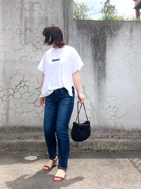 kumiko使用「VERMEIL par iena（【UPPER HIGHTS/アッパーハイツ】ロゴTシャツ◆）」的時尚穿搭