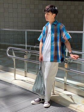 ビューティ&ユース ユナイテッドアローズ 金沢店｜Kaede Osada使用「GUNG HO（【別注】 ＜GUNG HO＞ WHITE BAKER/パンツ）」的時尚穿搭
