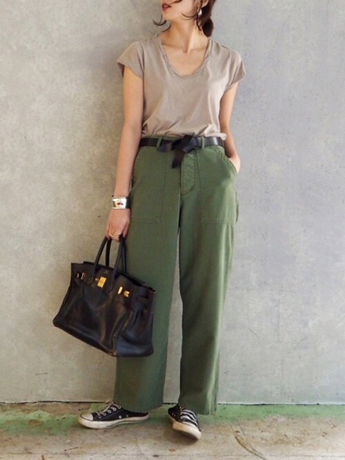 REIKA YOSHIDA使用「TODAYFUL（Vintageカーゴパンツ）」的時尚穿搭