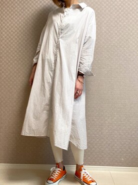 yuko使用「koe（40キャンブリックシャツワンピース）」的時尚穿搭