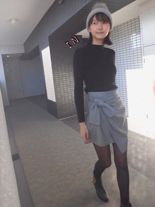 美優 is wearing MURUA "【FEMININE】LADYﾌﾚｱﾆｯﾄ"