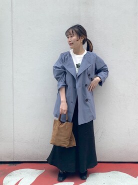 omekashi 新宿ルミネエスト｜YUKO ONO使用「Omekashi（ショートトレンチコート）」的時尚穿搭