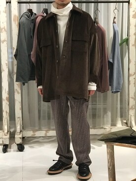 GARDEN 渋谷｜Takahiro使用「KICS DOCUMENT.（KICS DOCUMENT/キクスドキュメント/リブボトルネックプルオーバー）」的時尚穿搭