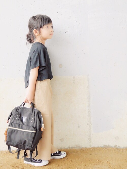 花音 is wearing MARKEY'S "リラックスカットソー(S/95～100cm・M/110～120cm)"