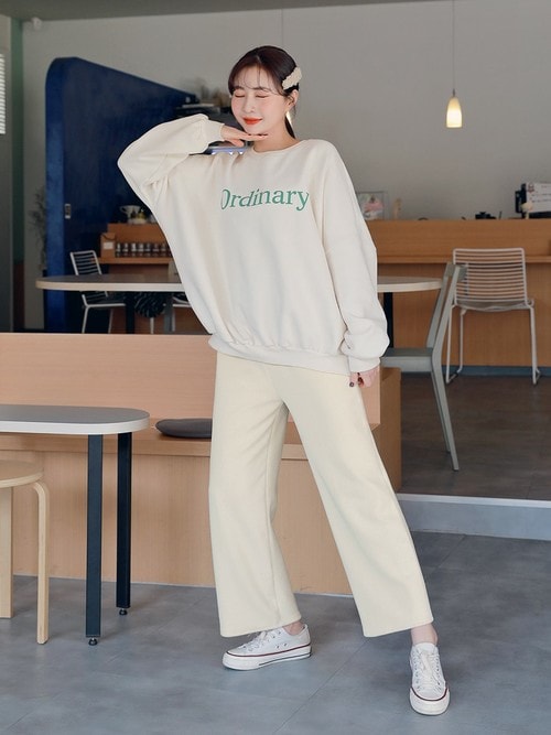 HOTPINGさんの「5Colorsウエストストリングワイドリブパンツ(hotping)」を使ったコーディネート