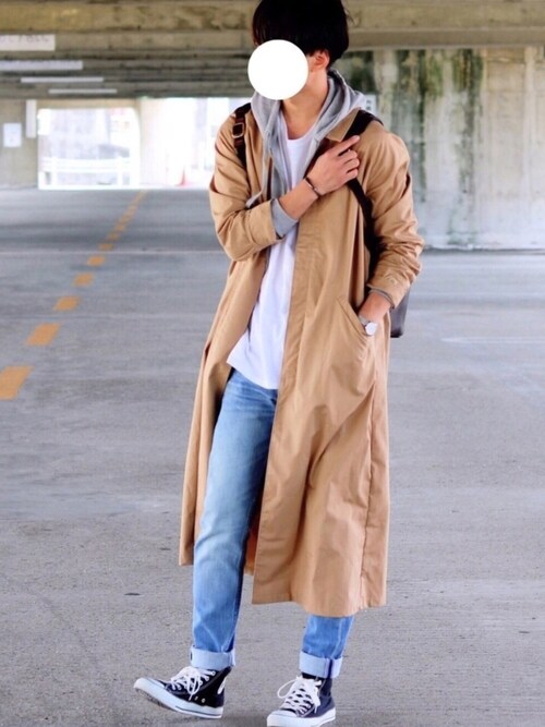 gaku使用「UR SELECT（MANUAL ALPHABET Academy BIG COAT）」的時尚穿搭