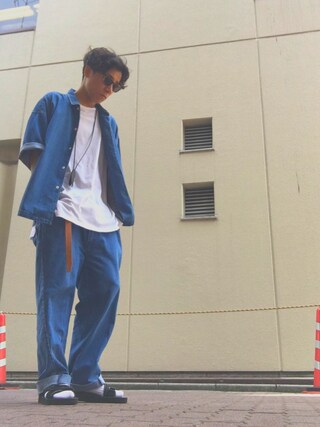 tamuson使用「KANEKO OPTICAL（BY by KANEKO OPTICAL John SGLS/アイウェア MADE IN JAPAN）」的時尚穿搭